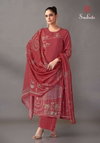 Habiba By Sudriti Italian Satin Printed Dress Material Exporters In India
